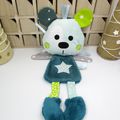 Doudou panda bleu vert #doudou #panda #couture #faitmain #diy #etsy #ugm #idéecadeau