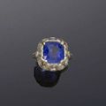 An art deco sapphire single-stone ring, probably by Bulgari, circa 1925