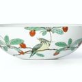 A rare famille-verte 'Bird' bowl, Mark and period of Kangxi (1662-1722)