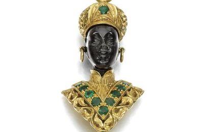 Emerald brooch, G. Nardi, 1960s