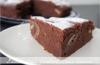 Gâteau très fondant chocolat banane