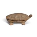 A tortoise-form pottery inkstone and cover, Eastern Han dynasty-Six Dynasties (25-589)