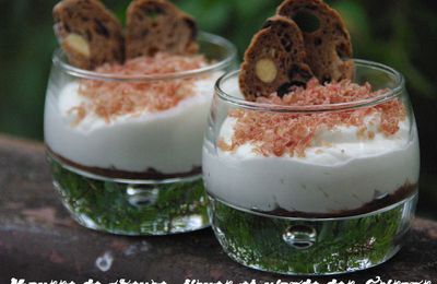 Mousse de chèvre, chutney de figue et viande des grisons rapée