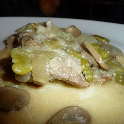 Blanquette de veau au fèves