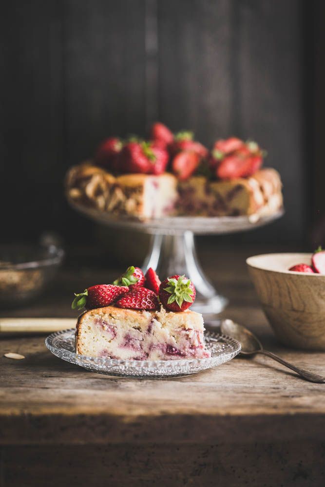 fraises, ricotta, gateau fete des pères, fete des mères, facile, rapide, sans gluten, amande