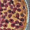 Tarte clafoutis aux framboises