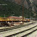 Arrivée du Petit Train Jaune en gare de Villefranche de Conflans (66)