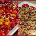 Crumble aux fraises & aux pêches