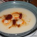 Velouté de chou-fleur aux Saint-Jacques et au chorizo