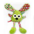 doudou lapin vert rouge