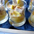 Verrine de foie gras, mangue, rhum et spéculoos