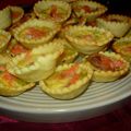 Mini quiches au saumon et camembert