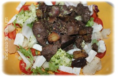 Salade aux foies de volaille