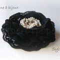 Broche Rubana dentelle noire