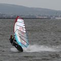 Windsurfeurs sur l'étang de Thau à Marseillan le 25 août 2018