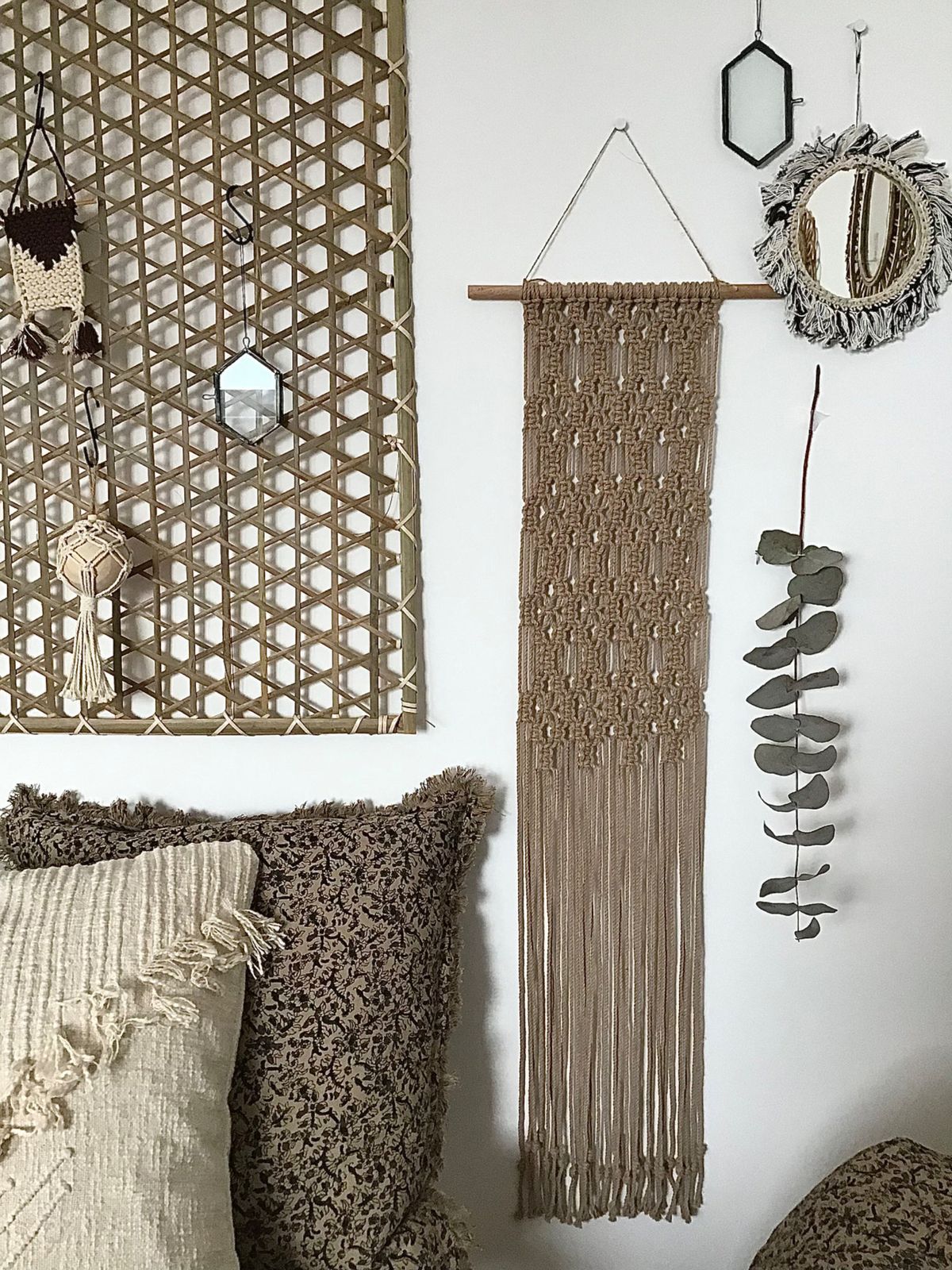 Macramé mural Indra Sand