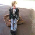 Vestiaire de Barbie : tapis carré peluche au tricot 