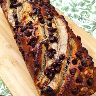 Cake à la banane et aux pépites de chocolat