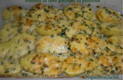 POMMES DE TERRE GRATINEES AU PARMESAN