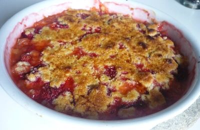 Crumble fraise rhubarbe