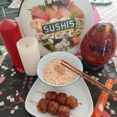 つくね Tsukune Brochettes de boulettes de poulet