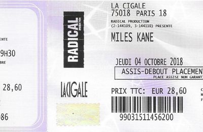 Miles Kane - Jeudi 4 Octobre 2018 - La Cigale (Paris)