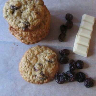 Cookies aux cranberries et chocolat blanc