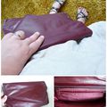 ★Pochette en cuir bordeaux