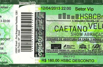 Caetano Veloso - Vendredi 12 Avril 2013 - Sala HSBC Brasil (São Paulo)