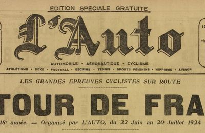 Tour de France 1924 (1ère partie) : Présentation, 1ère étape & début 12e étape 