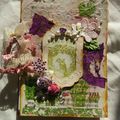 Un carnet shabby mixed media et des cartes...