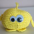 Piou Piou jaune réalisé au crochet