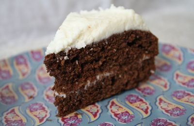 Gâteau chocolat courgette, glaçage coco