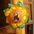 origami fleur jaune 