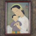 Mai Thu (1906-1980) Maternité: femme et enfant