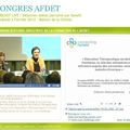 Compte rendus du Congrès Santé Education - AFDET sur l'Education thérapeutique