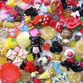 WHOLESALE Cute Japanese 200 Cabochons And Charms BIG Set Mix Pack T