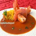 Gambas sauce rouge