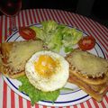 Croque-monsieur au jambon serrano et tortilla de morue pour un tête à tête TV