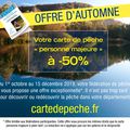 Offre spéciale sur les cartes de pêche pour cet automne