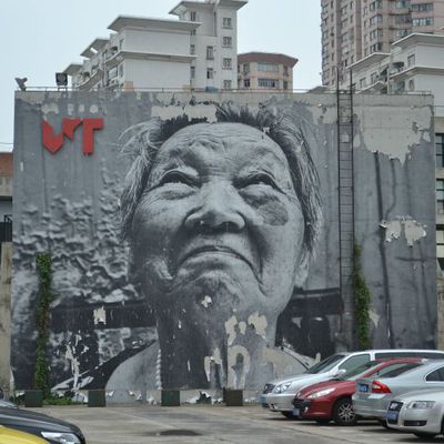 Flyposting at HongFang in #Shanghai: is this by #JR ?