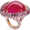 A 47.71-carat ruby ring from de Grisogono.