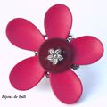 BAG038 - Bague boutons fleur rouge