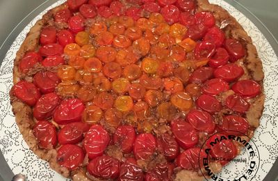 Tarte tatin de tomates cerises au caramel balsamique (Thermomix)