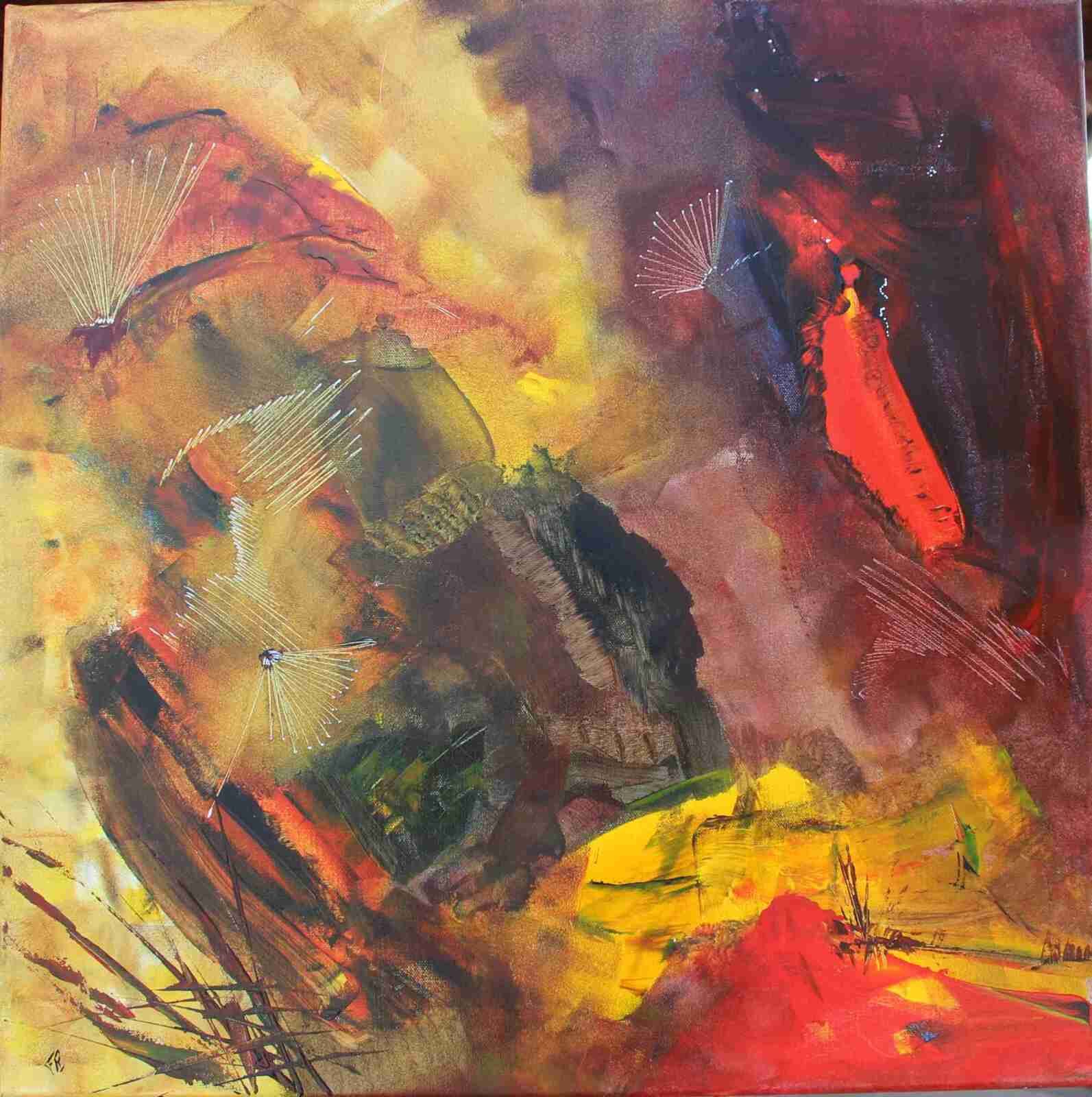 Le manteau rouge- acryl 2019- 60X60cm- (n°129 ND),