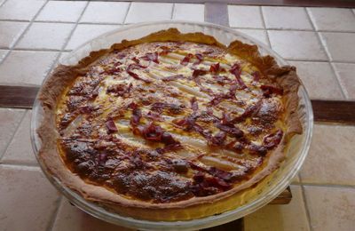 Tarte salée aux asperges et jambon cru