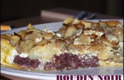 Tarte au boudin noir et pommes