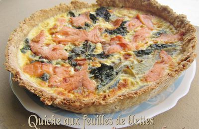 Quiche aux blettes et au saumon fumé