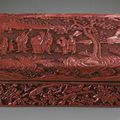 Boîte couverte en laque rouge sculptée, Dynastie Ming, XVIe-XVIIe siècle