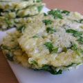 Galettes aux flocons de riz et aux herbes fraîches